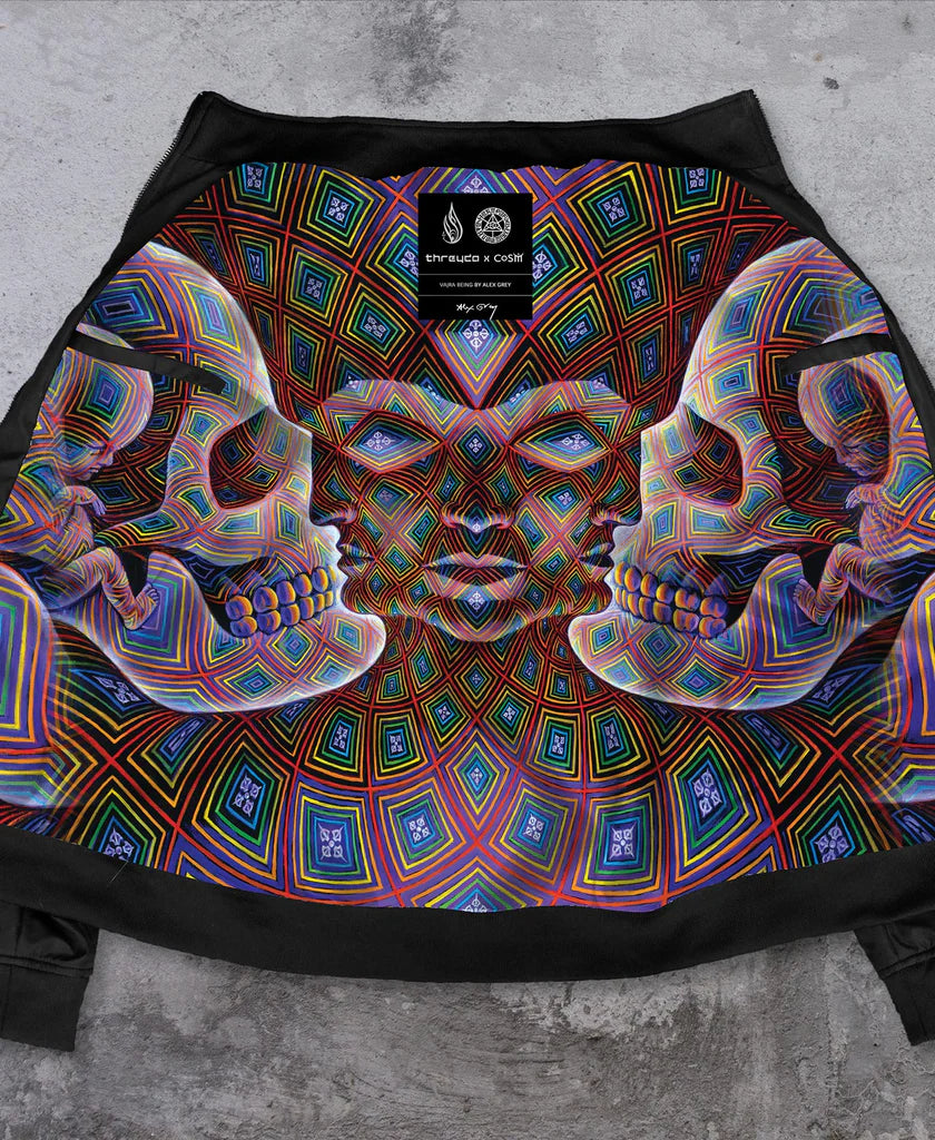 Vajra Being Funnel Neck Bomber Coat | Alex Grey | Threyda
